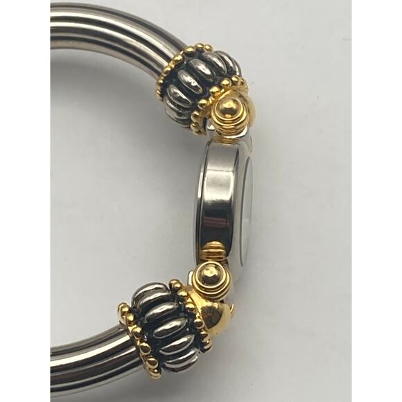 Xanadu Quartz Womens Watch 22mm Cuff Bracelet Style New Battery Silver Gold Tone - Picture 8 of 9